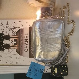 NWT Victoria's Secret silver crossbody bag